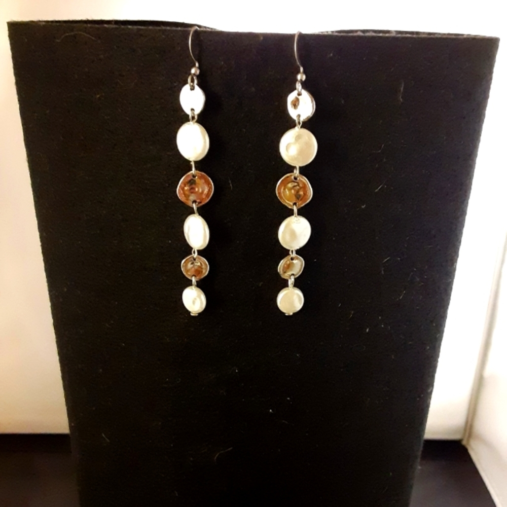 Earrings Silver and pearl